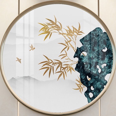  新中式圆形装饰画 