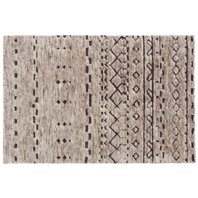  米褐色几何地毯 