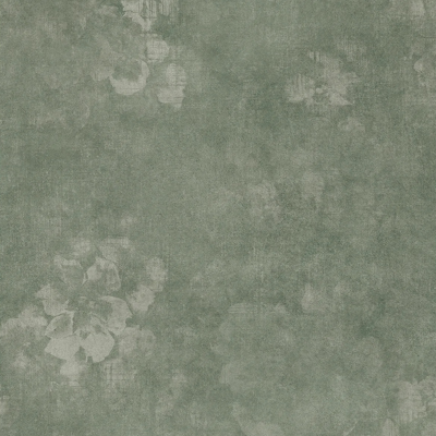  绿色复古植物印花连纹花砖 