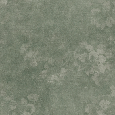  绿色复古植物印花连纹花砖 