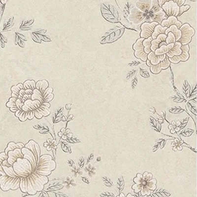  复古植物印花连纹花砖 