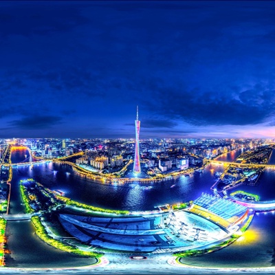  HDR城市夜景，HDR广州夜景，HDR广州塔夜景 