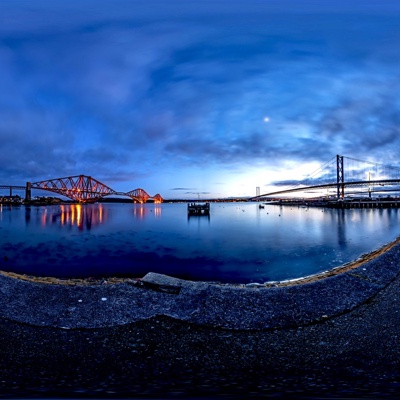  HDR海岸夜景，HDR江边夜景 