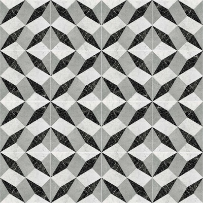  无缝现代白色大理石石材几何拼接拼花图案瓷砖地砖墙砖 