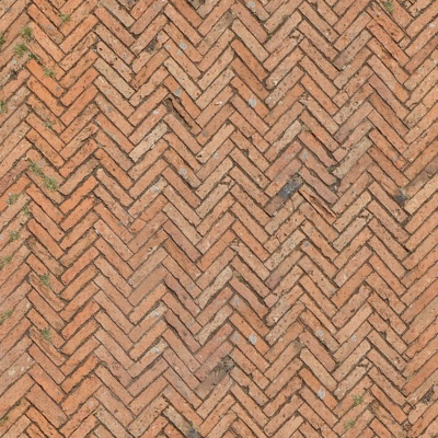  人字砖墙地面砖墙面 