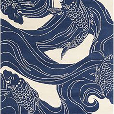  蓝色中式装饰画挂画 