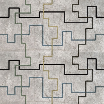  无缝复古水泥混凝土石材几何棋盘格拼花图案瓷砖花砖仿古砖地砖墙 