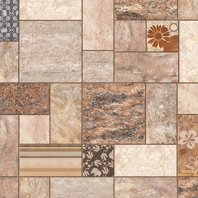  文化地砖拼图铺装 