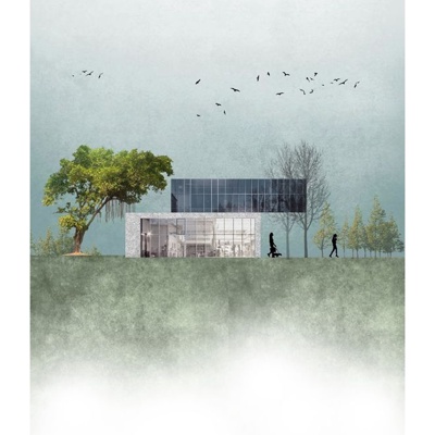  色彩建筑装饰画 