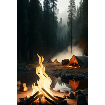  卡通风景装饰画 