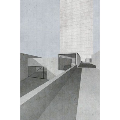  色彩建筑装饰画 