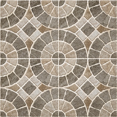  无缝水泥拼花地砖人行道路地面广场铺贴 