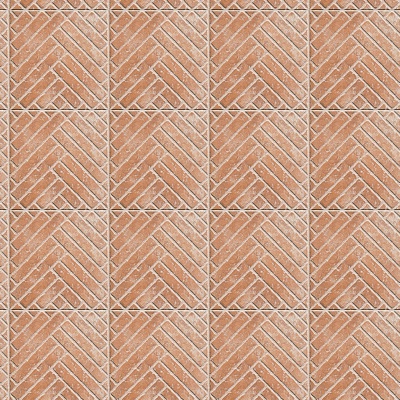  无缝人字纹陶瓦拼花地砖人行道路地面广场铺贴 