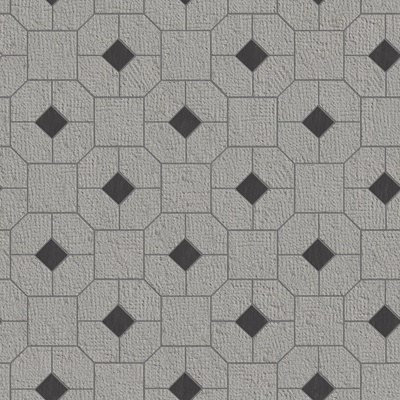  无缝花岗岩石材几何拼花地砖人行道路地面广场铺贴 