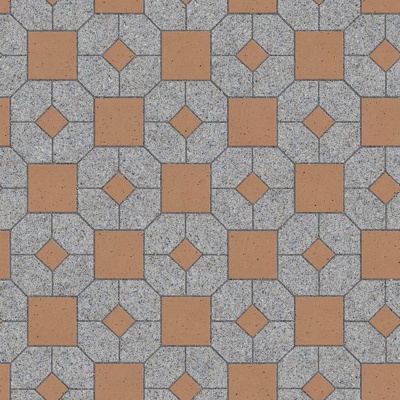  无缝棕灰色水泥拼花地砖人行道路地面广场铺贴 