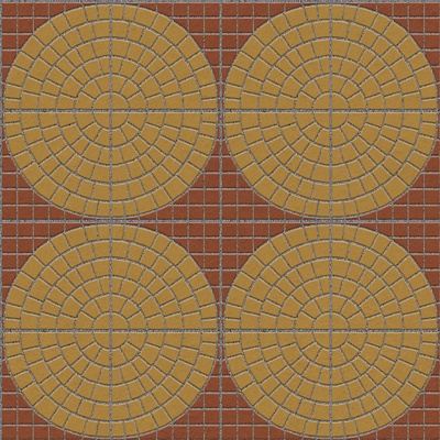  无缝鹅软石拼花地砖人行道路地面广场铺贴 
