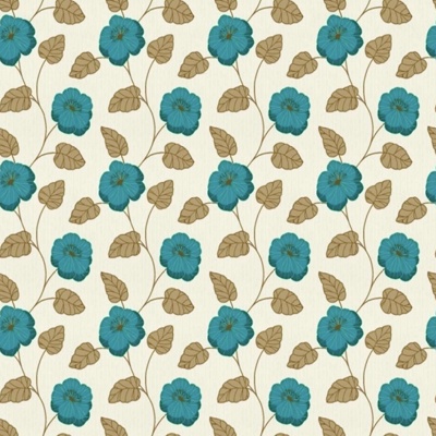  无缝蓝色欧式田园风格碎花花纹图案壁纸壁布墙布 