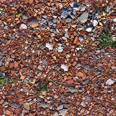  无缝碎石砾石泥土道路地面 