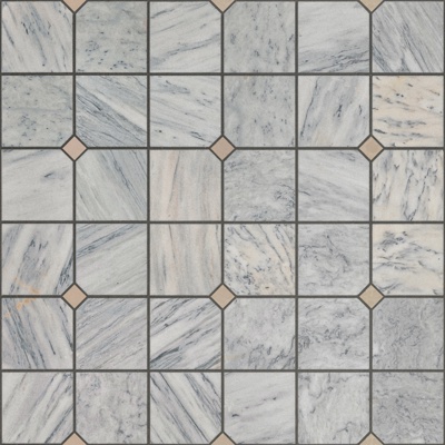  灰色大理石材拼花 