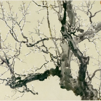  水墨梅花装饰画 