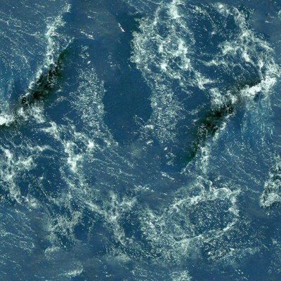  无缝蓝色水波纹水面水池浪花海浪纹理 