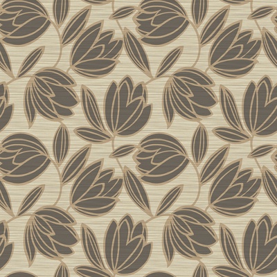  无缝现代欧式植物花纹图案墙纸壁纸壁布 