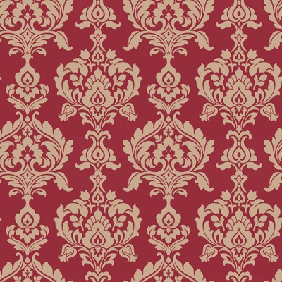  无缝红色欧式法式古典花纹壁纸壁布墙布 