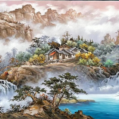  高清新中式山水畫 
