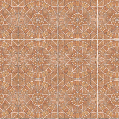  无缝陶瓦几何拼花地砖人行道路地面广场铺贴 