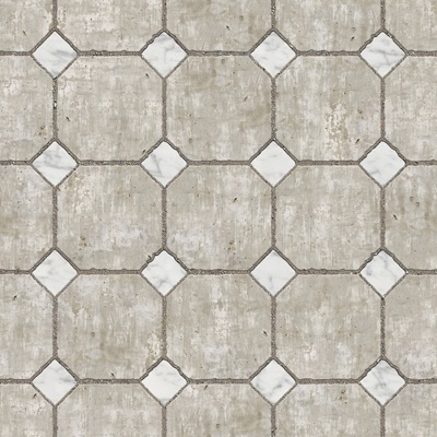  无缝拼花水泥地砖人行道路地面广场铺贴 