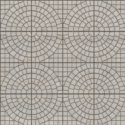  无缝鹅软石拼花地砖人行道路地面广场铺贴 