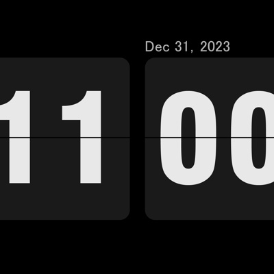  数字翻页时钟贴图 