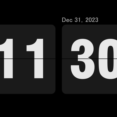  数字翻页时钟贴图 
