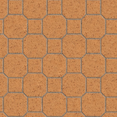  无缝陶瓦几何拼花地砖人行道路地面广场铺贴 