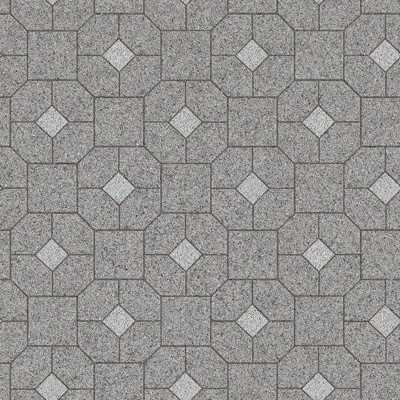  无缝花岗岩石材几何拼花地砖人行道路地面广场铺贴 