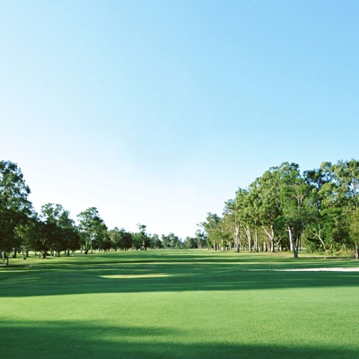  蓝天绿地草坪森林山水 