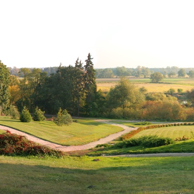  蓝天绿地草坪森林 
