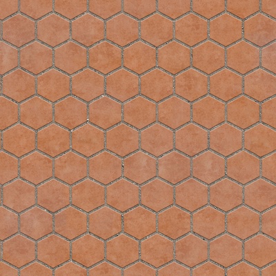  无缝六角形石材拼花地砖人行道路地面广场铺贴 