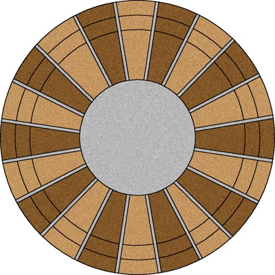  圆形拼花 铺地 地砖 彩砖 