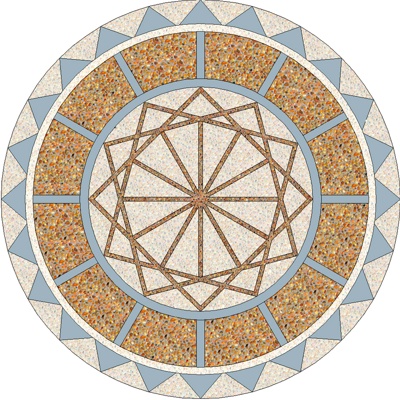 圆形 地拼花 广场铺地 