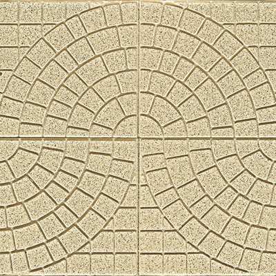  无缝水泥拼花地砖人行道路地面广场铺贴 