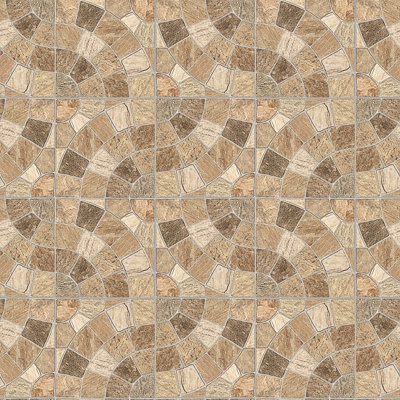  无缝鹅软石拼花地砖人行道路地面广场铺贴 