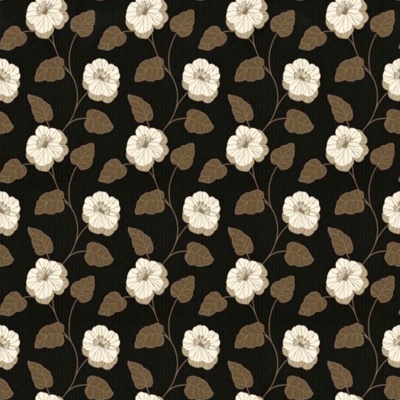  无缝黑色欧式田园风格碎花花纹图案壁纸壁布墙布 
