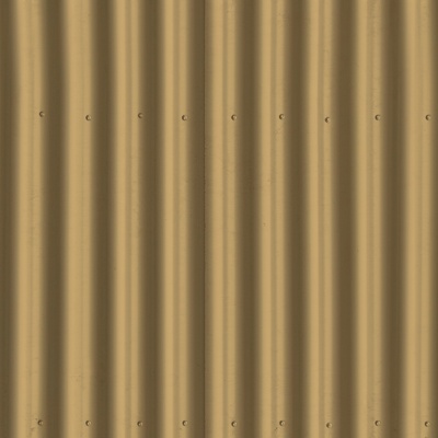  无缝黄色建筑屋顶彩钢金属铁皮波浪瓦片 