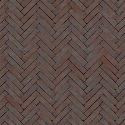  无缝人字纹陶瓦拼花地砖人行道路地面广场铺贴 