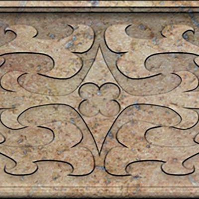  现代新中式腰线 灰色石材中式腰线 