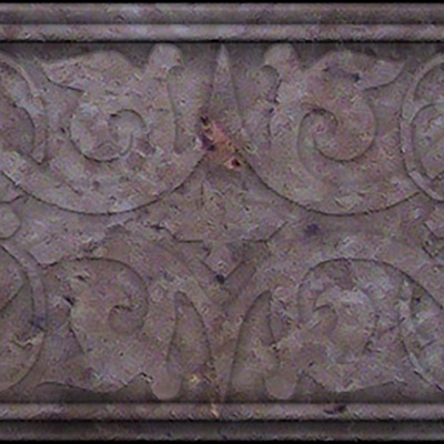  现代新中式腰线 灰色石材中式腰线 