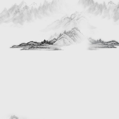  新中式简约禅意山水壁画 