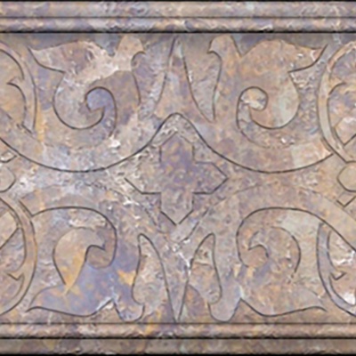  现代新中式腰线 灰色石材中式腰线 