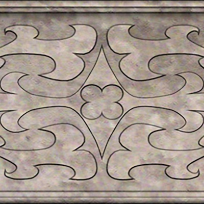  现代新中式腰线 灰色石材中式腰线 